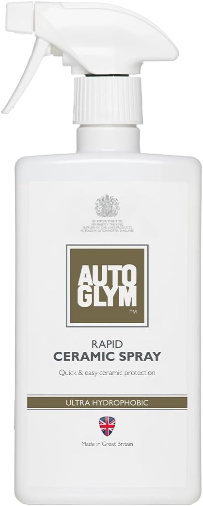 Autoglym Rapid Ceramic Spray Ultra Hydrophobic, 500ml - Tropical Scented Ceramic Coating Car Spray Wax For Superior Paintwork Protection