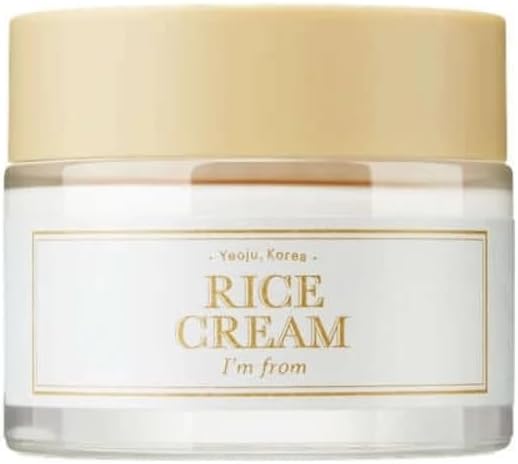 I'm from Rice Cream 1.69 Ounce, 41% Rice Bran Essence with Ceramide, Glowing Look, Improves Moisture Skin Barrier, Nourishes Deeply, Soothing to Even Out Skin Tone, Valentine's Gift