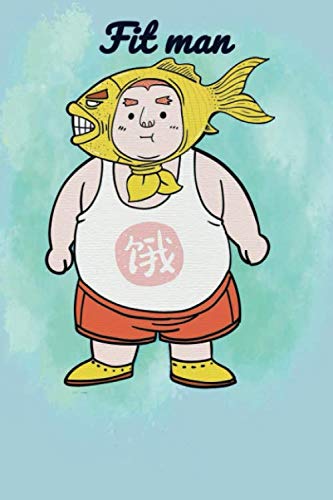 cute fitman cartoon cover Notebook line paper 100 pages: cutefitman cartoon cover Notebook line paper 100 pages