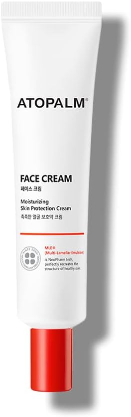 ATOPALM Face Cream, Daily Hydrating Face Moisturizer, Low pH Hypoallergenic Moisturizing Skin Barrier Cream with Vitamin E, Vitamin B5, EWG Green Grade, MLE, 1.1 Fl. Oz., 35ml