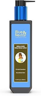 Blue Nectar Baby Lotion with Nourishing Organic Ghee, Body Butters and Ayurvedic Baby Oils Baby skincare | Infant Body lotion | Gentle moisturizer for Kids (12 Herbs, 6.76 Fl Oz)