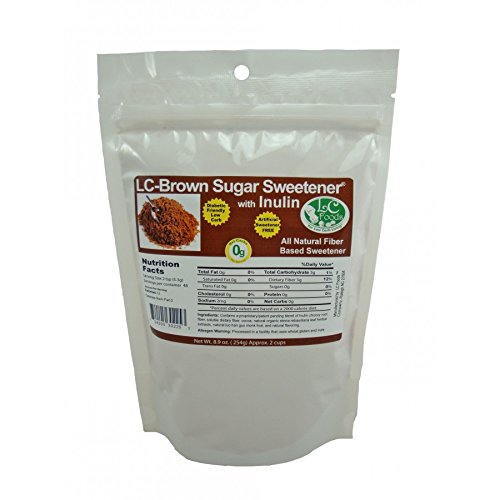 Low Carb Brown Sugar Sweetener - Inulin - LC Foods - Paleo - Gluten Free - Diabetic Friendly - Low Carb Sugar - 8.9 oz