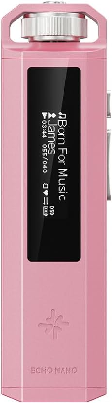 FiiO SNOWSKY Echo Nano Retro HiFi Music Player with Scroll Wheel, CS43131 DAC, USB DAC, Lossless Audio Player Supporting DSD256/FLAC/WAV/MP3, 3.5mm Output, 256GB Expansion (Pink)