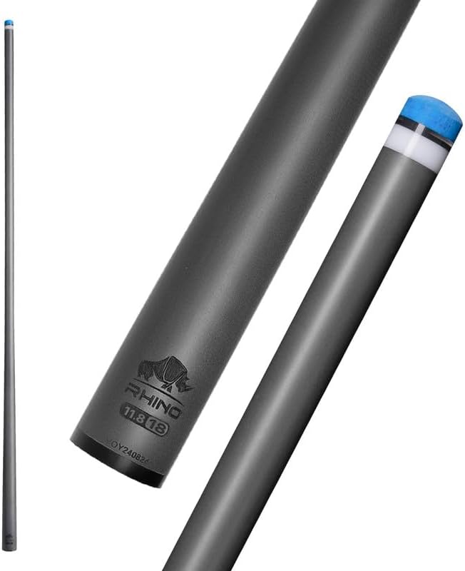 RHINO Carbon Fiber Pool Shaft, Low Deflection 30" Single Shaft, Pro Taper Billiard Shaft, TIME Crystal Tip, 3/8-8, 3/8-10, 5/16-18, Q-loc Shaft