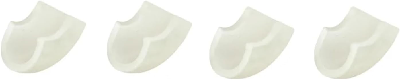 Leliafleury 4Pcs Hairpin Legs Protector Plastic Table Leg Floor Protectors for Chairs Desk (White)