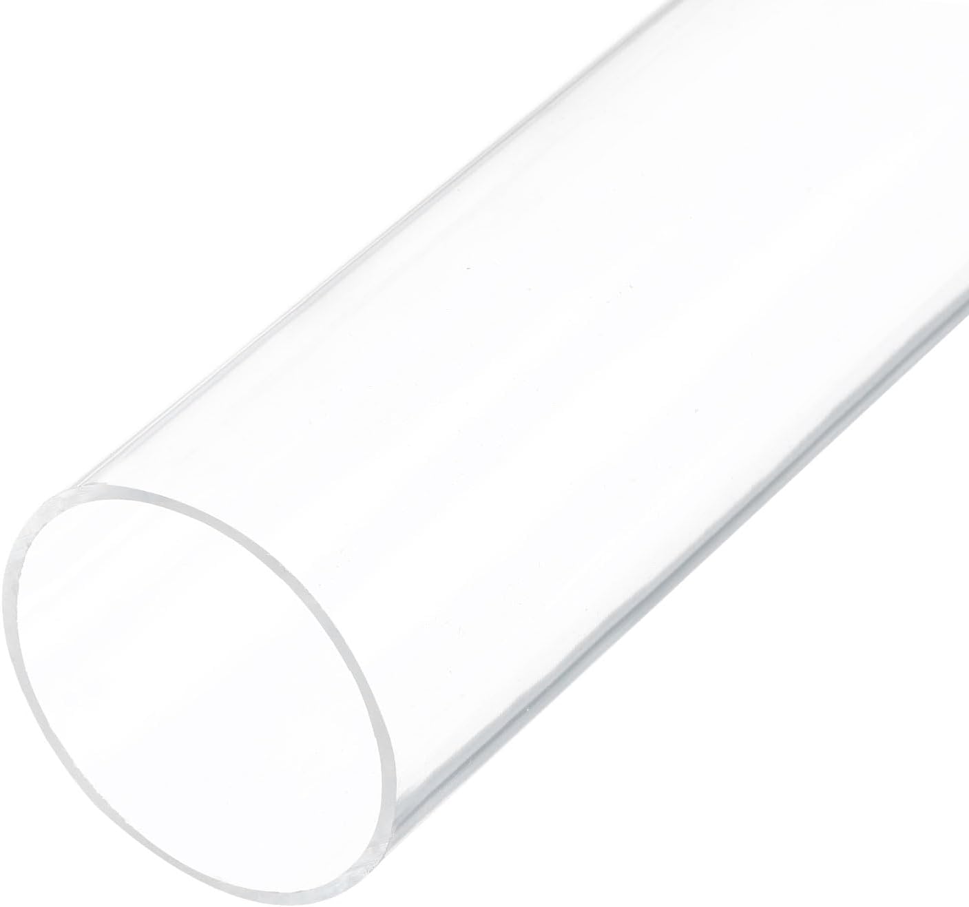 Rebower 14" Clear Plastic Rigid Pipe 46mm x 50mm(1.8" x 2") Acrylic Tube Round Polycarbonate Tubing, [for Plumbing, Hydraulics, Pneumatics, Aquarium, DIY]