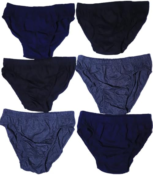 Bonnin Luxury Briefs Classic Sports Men's Briefs Slips Underwear Cotton Pants Soft Breathable Comfortable Hip Waistband Black, Navy and Grey