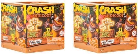 Crash Bandicoot Bandai Smash Box Surprise | 6cm Mystery Toy Blind Box Merchandise Surprise Toys For Girls And Boys Characters Collectable Figures (Pack of 2)
