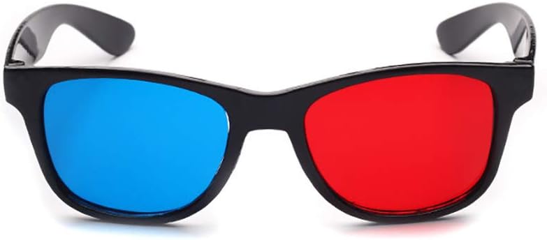Red and Blue 3D Glasses Universal TV Movie Dimensional Video Frame 3D Glasses DVD Game Glass 3D Style Glasses for 3D Movies Games, 3D Viewing Glasses, Light Simple Design，Televisions and Video