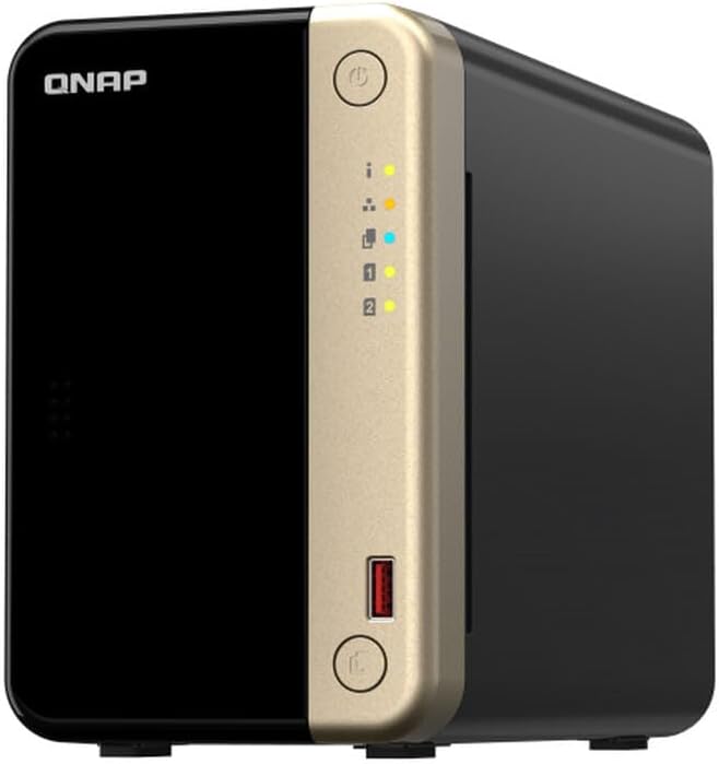 QNAP TS-264-8G | 2-Bay, Intel Quad-core CPU, 2 x M.2 Slots, 2.5GbE Desktop NAS, 2-Bay 8GB RAM