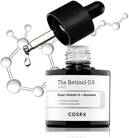 COSRX Retinol 0.5 Oil Korean Anti-Aging Face Oil with Highly Concentrated Retinol for Wrinkle Reduction, Fine Lines, Even Skin Tone, Youthful Glow & Smoother Skin, Korean Skincare 20ml