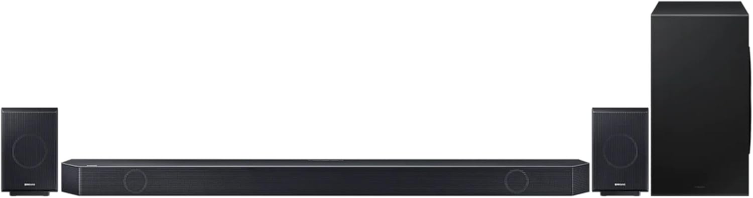 Samsung Q990C Soundbar Speaker (2023) - 22 Speaker Home System With Wireless Dolby Atmos Rear Speakers And Subwoofer, Alexa Built In, Smart Surround Sound, Bluetooth, WiFi & Airplay