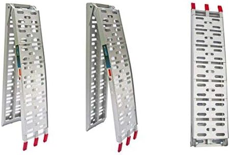 The Ramp People Pair of 2.2m Aluminium Folding Loading Ramps for ATVs, Quad Bikes, Lawnmowers (2.2m length, 600kg capacity)