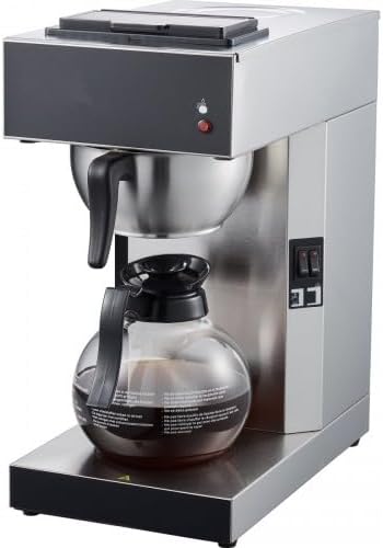 Stalwart Commercial Filter Coffee Maker machine Manual Fill, Pour and Serve, Fresh Brew 1 Glass jug 1.8ltr STRB286W, 140 cups per hour perfect for catering