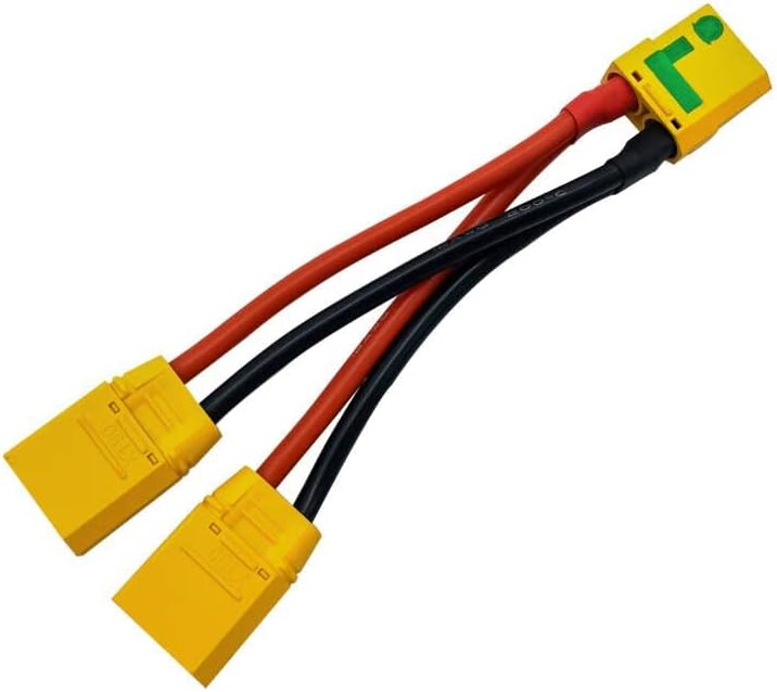 Nuofany XT90S XT-90 Plug Anti-Spark Parallel Battery Connector Cable XT90 Connector Style Parallel Y-Harness for Quadcopters Multirotors RC LiPo Battery