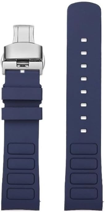 yaponuk Curved End Mouth watch Strap For Mido Helmsman M049.526 TV M049 Silicone Sports Watch Band