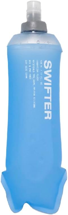 SWIFTER Soft Flask 500ml | Running Water Bottle | Collapsible Water Bottles | Handheld Water Bottle Running | Leakproof | Trail Running Hydration Flask | Soft Water Bottle for Marathon, Hiking