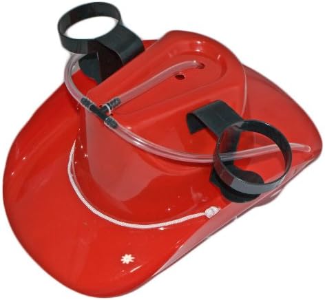 Red Cowboy Beer Drinking Helmet