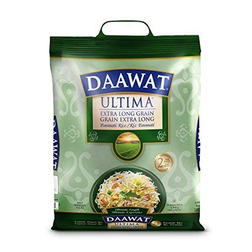Daawat Ultima Extra Long Grain Basmati Rice, 2-Years Aged, 10lbs-SET OF 4