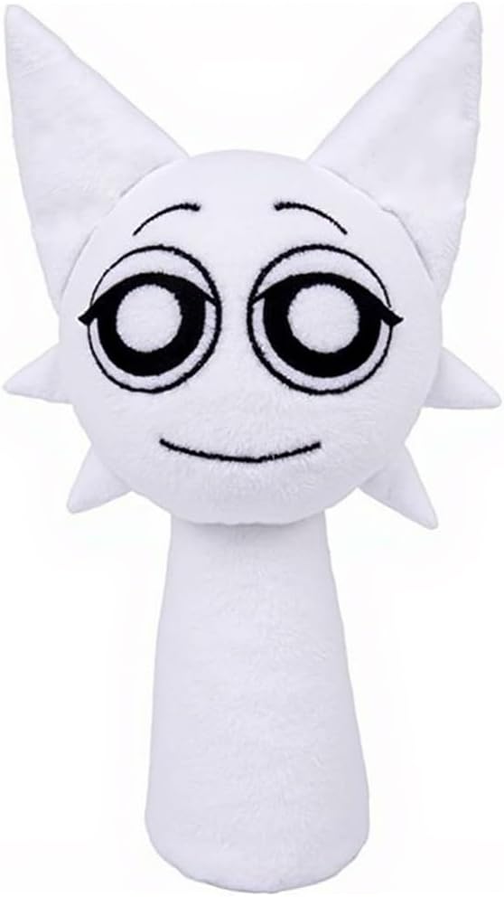 Dlishka Sprunki Plushies Merch, sprunki Toys Plush, Realistic Cute Soft Stuffed Animal Doll Pillows Game Fans Boy Girl Kids (White)