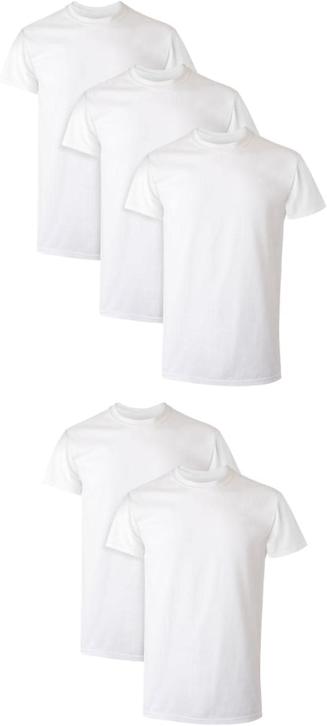 Hanes Men's Moisture-Wicking Crewneck Performance Undershirt, 5-Pack