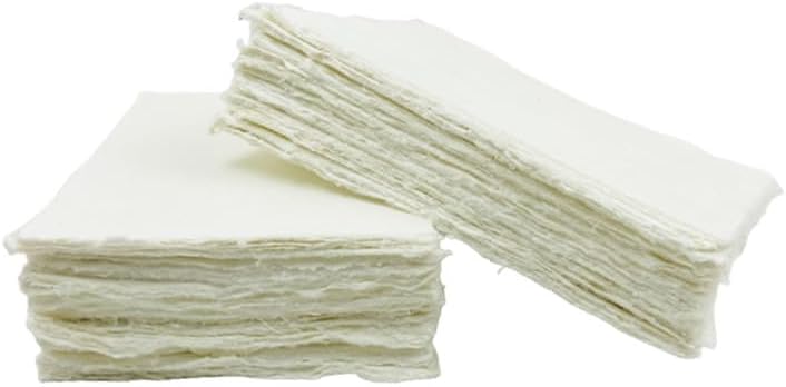 Deckle Papers® Deckled Edge Handmade Paper Place Cards, Escort Cards, Business Cards, Visiting Cards, 150gsm Thick, 2x3 Inches (Pack of-100 Pcs)- Off White