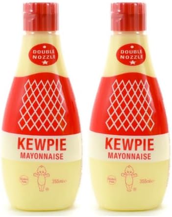 Japanese Mayonnaise 355ml (2 Pack) – Japanese Style Mayo, Gluten-Free, MSG-Free, Rich Umami Flavor, Creamy Texture, Perfect for Sushi, Sandwiches, Salads & Dips – Authentic Mayo