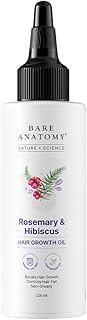 Bare Anatomy Nature x Science Rosemary Hibiscus Hair Growth Oil for Women & Men | Helps Hair Growth & Strengthens Hair | Nourishes Scalp & Controls Hair Fall | Suitable for All Hair Types-100ml