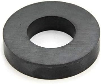 Magnet Expert 60mm O.D. x 24mm I.D. x 8mm thick Y30BH Ferrite Ring Magnet 2.4kg Pull ( Pack of 2 )