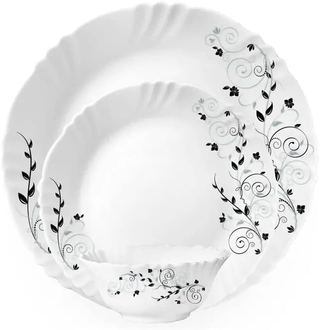 Royal 16 Piece Spring Blossom Porcelain Dinner Set | 4 Plates, Bowls and Cups | Party Dinnerware | Service Set for 4 | Dishwasher and Microwave Safe | Kitchen & Dining (Spring Blossom)