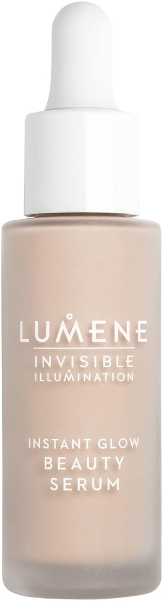 LUMENE Invisible Illumination Instant Glow Beauty Serum | Light Shade | Face Makeup & Brightening Serum | Lightweight, Buildable Coverage | Vegan | 30 ml