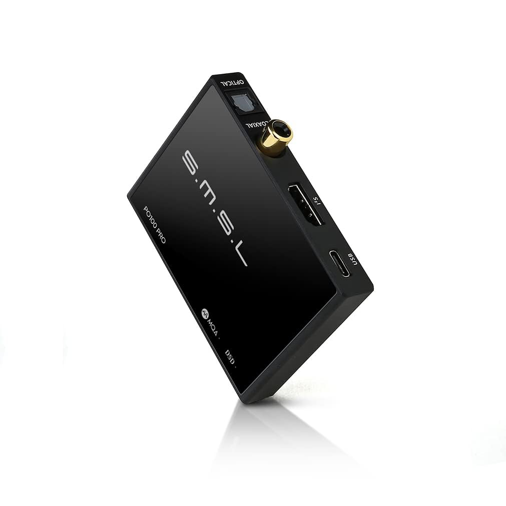SMSL PO100 PRO MQA DDC, XU316 DSD512 PCM32Bit/768kHz Digital to Analog Audio Converter, Type-C USB to IIS/Optical/Coaxial Portable USB Interface for Phone/PS5/Switch/TV