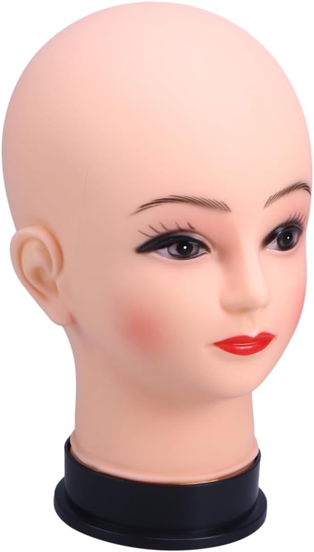 Amosfun Mannequin Head for Hair Styling Practice Female Head Model for Cosmetology Students for Braiding and Cutting Techniques Washable and Easy to Maintain