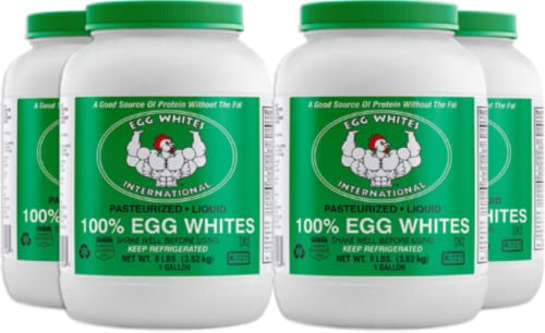 Egg Whites International 100% Pure Liquid Egg White Protein Designed to Drink. NOW 100% CAGE FREE (4 Gallons)