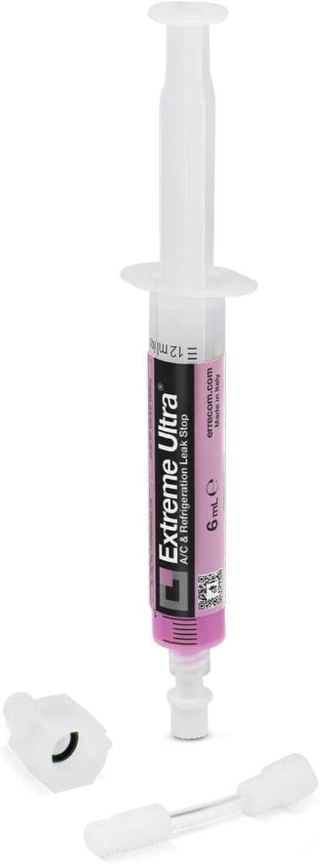 ERRECOM Extreme Ultra - 6 mL, Air Conditioning and Refrigeration Leak Stop, includes 1/4 SAE