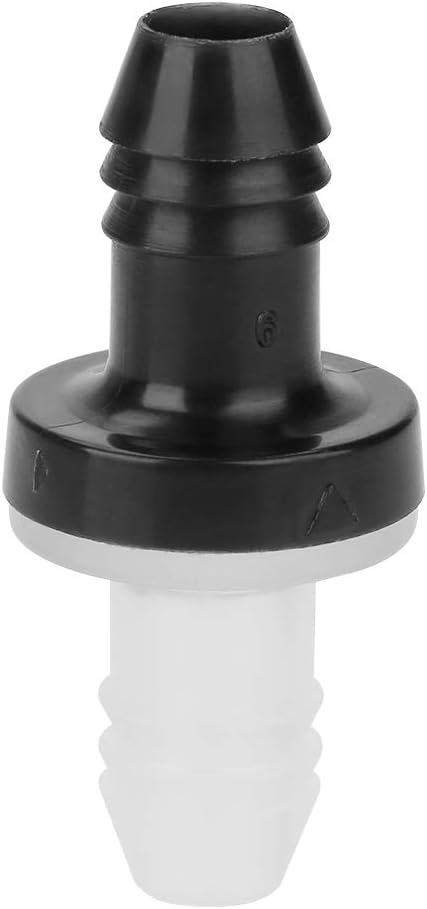 Inline Check Valve, 3 8" 10MM One Way for Fuel Gas Liquid Valve, 8 10MM Non Return Hydraulics, Pneumatics & Plumbing Air for Air (PP/Silicone Silicone Rubber)