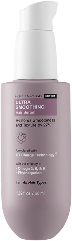 Bare Anatomy Ultra Smoothing Hair Serum Powered By Carbohydrate Complex & Niacinamide | Serum for Smooth & Shiny Hair | For Dry & Frizzy Hair | Women & Men | 50 ml