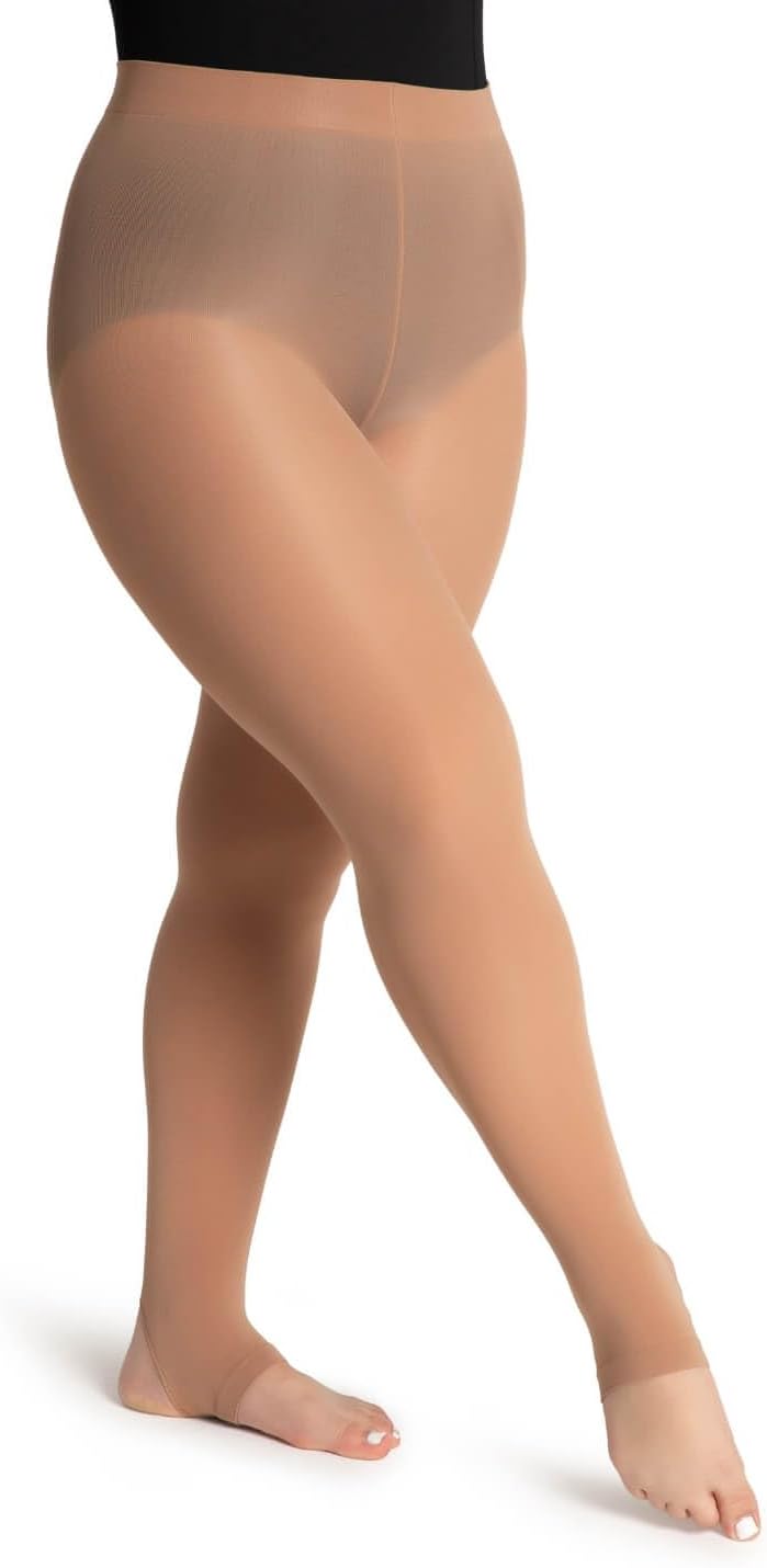 Capezio womens Ultra Soft Self Knit Waistband Stirrup Tight