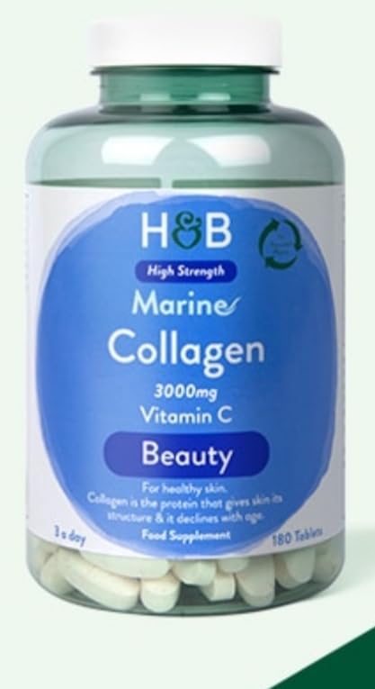 Holland & Barrett Marine Collagen with Vitamin C 3000mg 180 Tablets