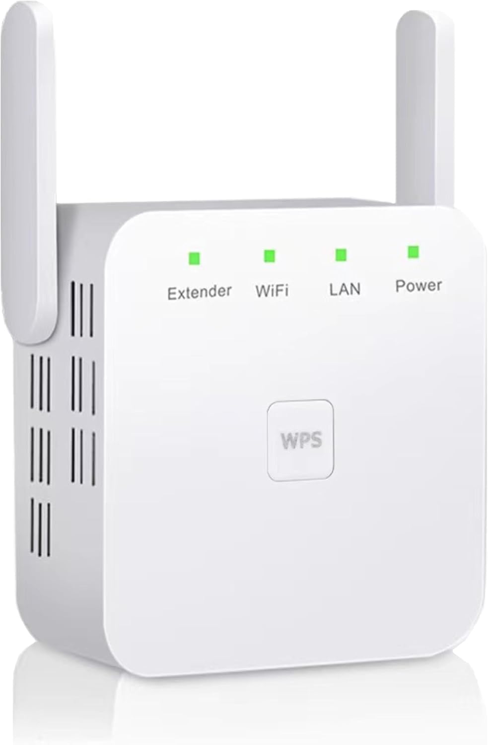 2025 Newest WiFi Extender, WiFi Booster, 2 Antennas Up to 5000 Sq.ft and 50 Devices, WiFi Repeater, Wireless Internet Repeater with Ethernet Port, 1-Click Setup, Access Point, UK plug - White