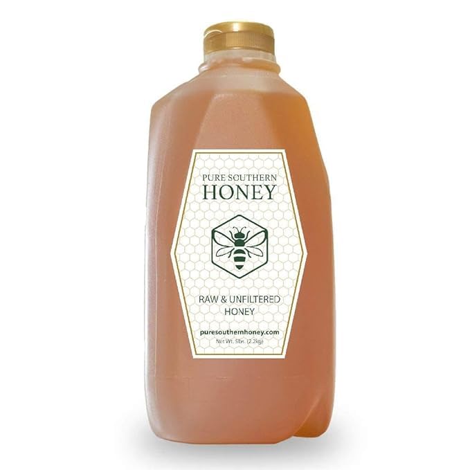 5 lbs. 100% Raw & Unfiltered Gallberry Honey - American Made by Pure Southern Honey