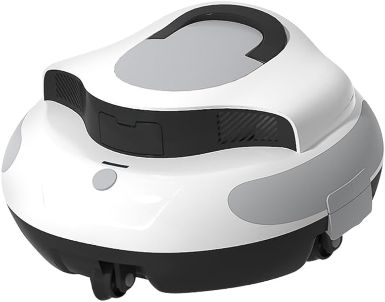 hzexun Cordless Robotic Pool Cleaner,100 Mins Automatic Robotic Pool Cleaner Self-Parking Vacuum Suction 5000mAh for Above In-Ground Pool Pool Up to 1000 sq.ft