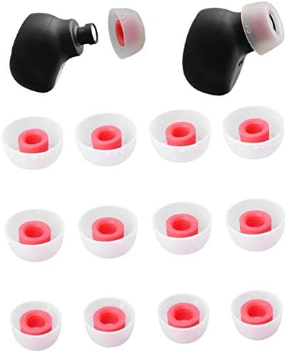 Zotech 6 Pairs of Ear Tips for Jabra Elite Active 65t, 75t (S/M/L) (White-Red)