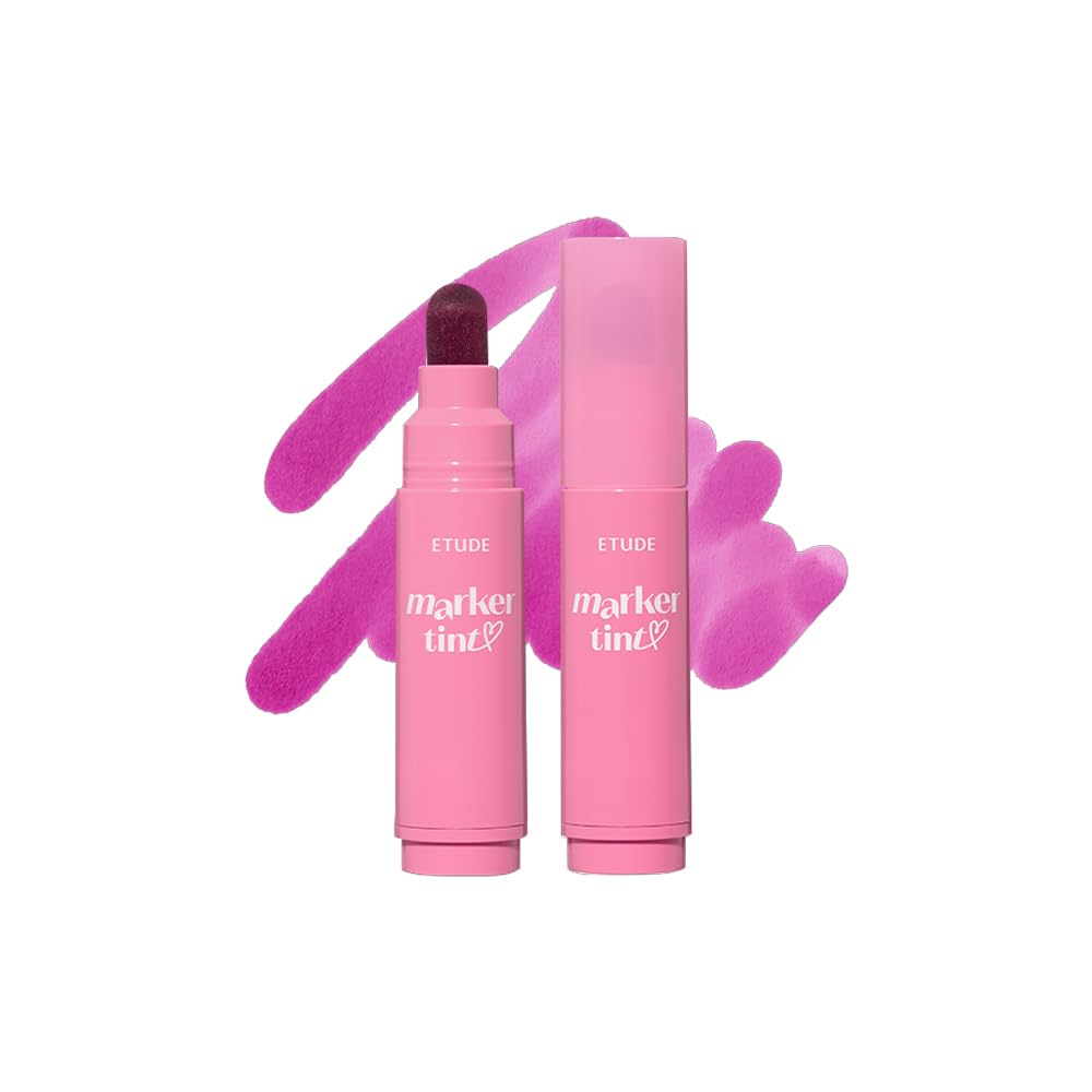 ETUDE Dear Darling Marker Tint, #6 Grape Soda, Long-Lasting Lip Stain, 5g