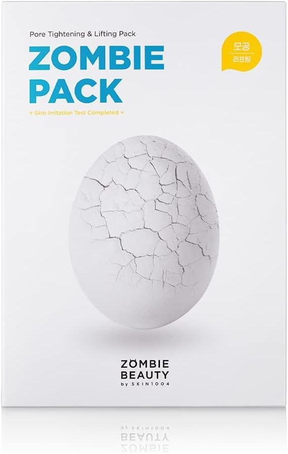 SKIN1004 Zombie Pack (1 Box - 8ea) | Washable Face Mask for Skin Ageing, Fine Lines, Wrinkles, Enlarged Pores, Dryness, Lifting and Hydrating