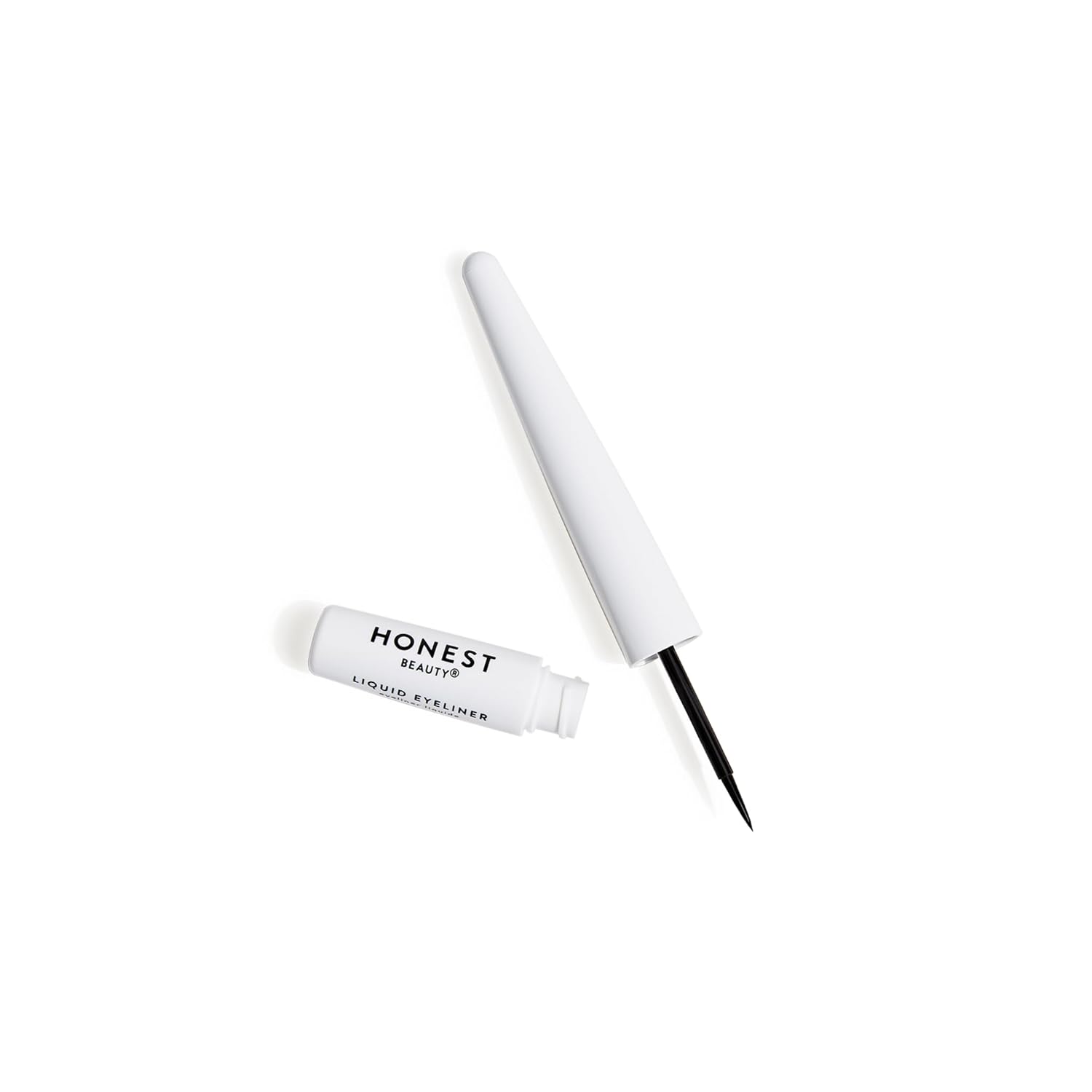 Honest Beauty Longlasting Vegan Liquid Eyeliner | Smudge + Flake Proof, Precise Application | Hypoallergenic, Plant-Derived, EWG Verified + Cruelty Free | Black, 0.58 fl oz