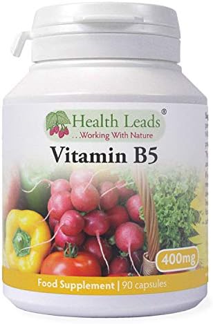 Vitamin B5 (Pantothenic Acid) 400mg x 90 Capsules (Magnesium Stearate Free)