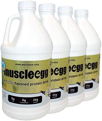 4 Half-Gallons Vanilla MuscleEgg Liquid Egg Whites (Cage-Free)
