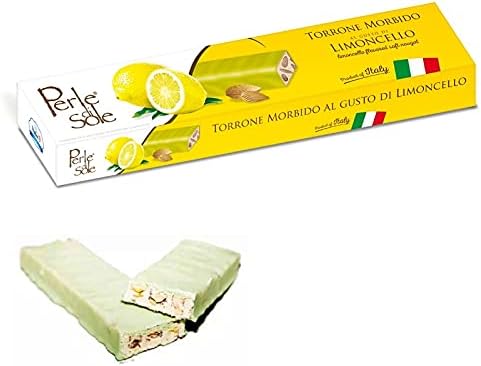 Limoncello Flavored Soft Nougat & White Chocolate - Perle di Sole