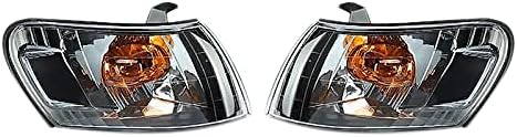 Sreuyong 2PCS Car Front Corner Lamp Lights Lens Black for AE100 E100 AE101 1993-1997 Signal Lamp No Wire Harness